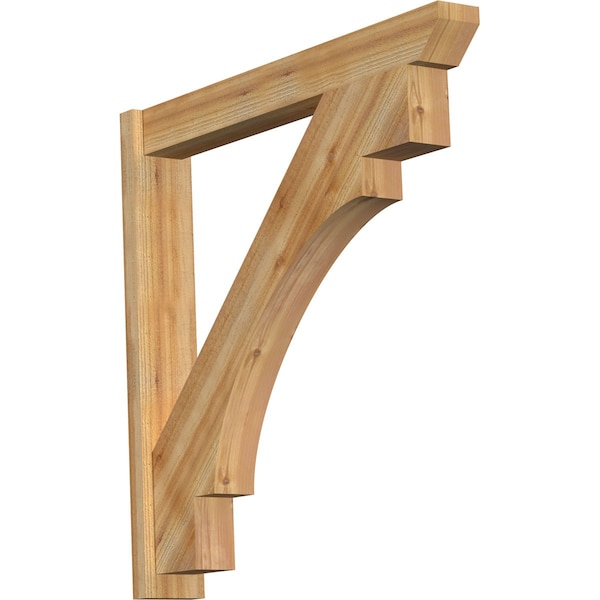Ekena Millwork Merced Slat Rough Sawn Outlooker, Western Red Cedar, 6"W x 42"D x 42"H OUT06X42X42MRC06RWR - main